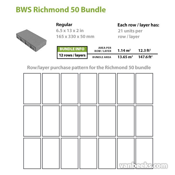 BWS Richmond 50 Concrete Paver